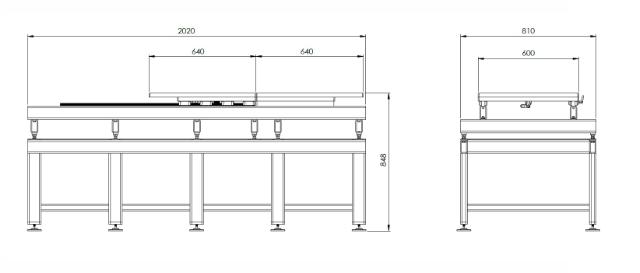 Stół do obsługi form z wspornikami mechanicznymi - 6 ton